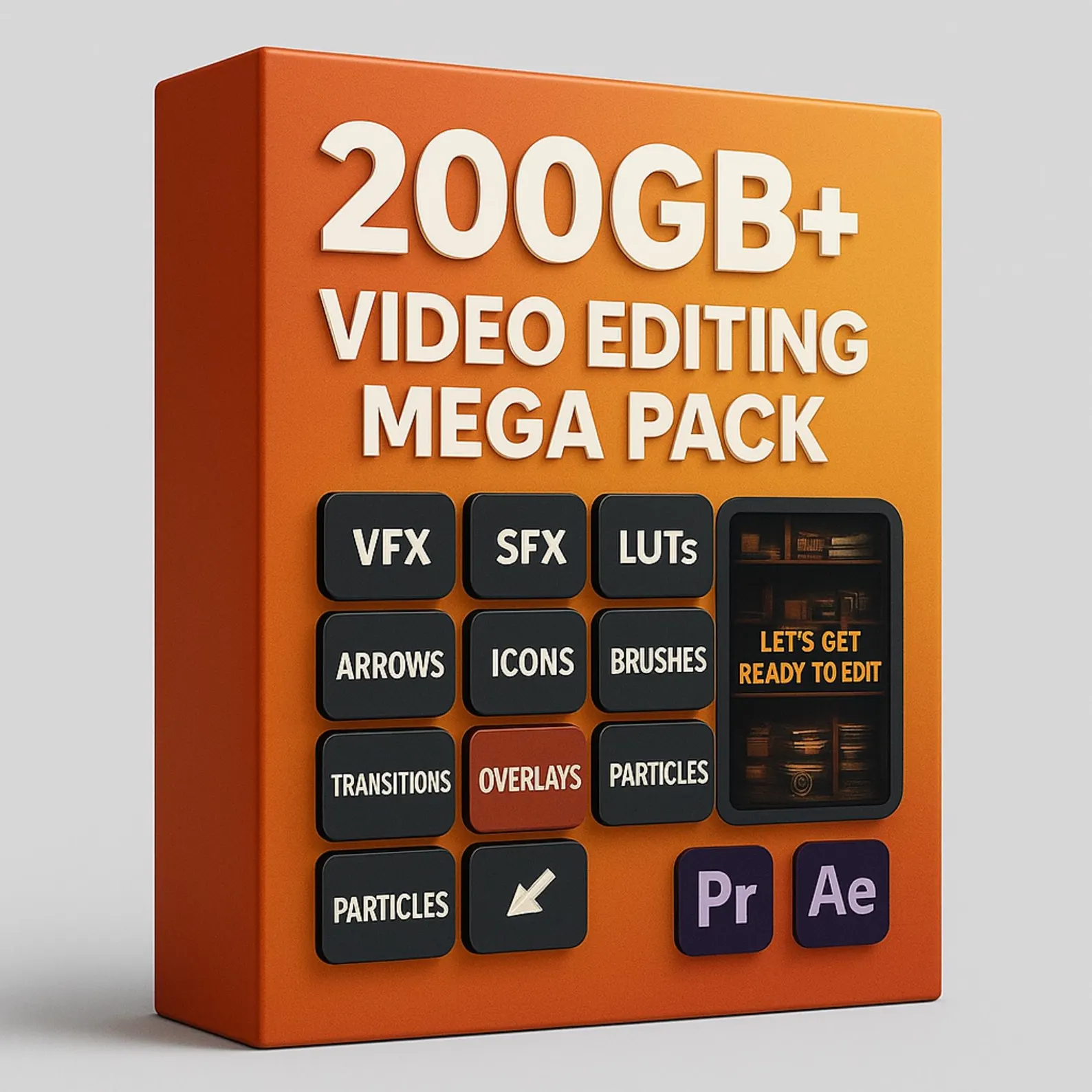 200GB Video Editing Bundle: LUTs, SFX, Templates - Premiere Pro, CapCut, After Effects